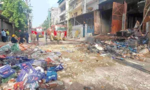 A massive fire at Delhi's Narela Food Processing Unit