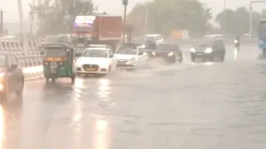 Heavy rains in Delhi's Najafgarh cause a house to collapse, killing four people.
